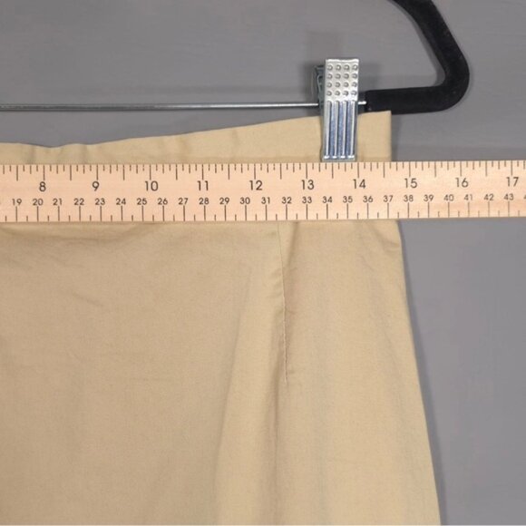 Neiman‎ Marcus EXCLUSIVE Women’s Cotton Mini Skirt Straight Pencil Tan Size 10 - Picture 4 of 11